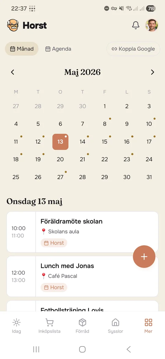 Kalender i Horst-appen