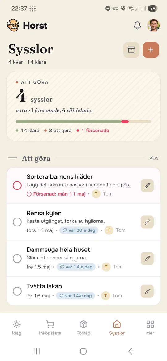 Sysslor i Horst-appen